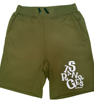 Olive “WHAT THE” Tech Shorts